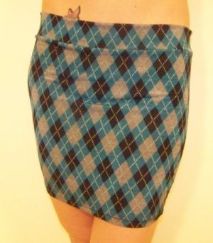 Argyle Straight Mini Skirt - More Details