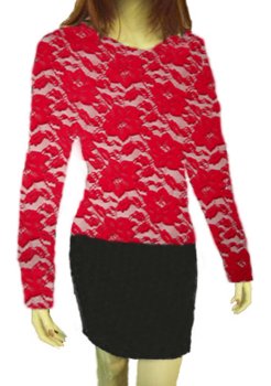 DSLV-Red Lace Blouse - More Details