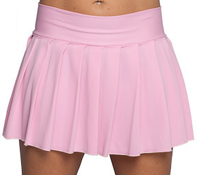 Pink+Lycra+Pleated+Skirt